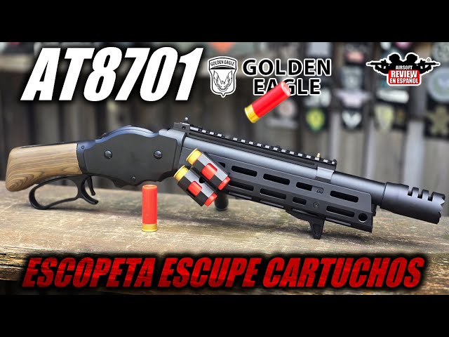 Gas-Powered Shotgun That Spits Cartridges! AT8701 GOLDEN EAGLE | Airsoft Review in Spanish