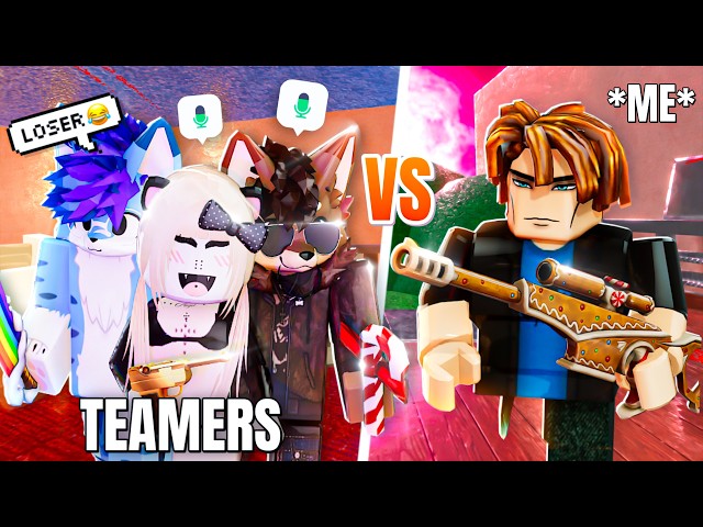 BEATING TEAMERS AS *TRYHARD* BACON IN MM2 (Murder Mystery 2)
