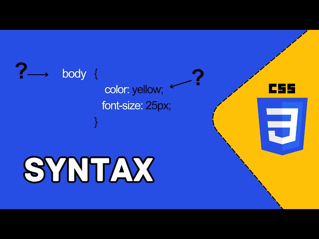 CSS Syntax in 3 Min?