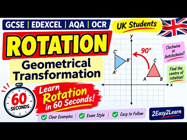 Rotation | Geometrical Transformation | IGCSE | GCSE | EDEXCEL | O LEVEL