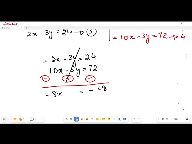 Solve system of Equations with Elimination! Grade 9, 10 GCSE Level