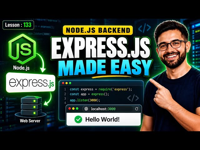 Express JS Tutorial for Beginners 2026 | Build Your First Node.js Server from Scratch