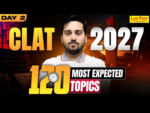 CLAT 2027 GK & Current Affairs | 120 Most Expected Topics | GK for CLAT | Day 2