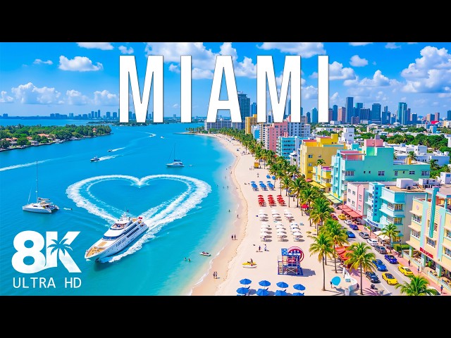 Miami 4K 🇺🇸 | Oceanfront Skyscrapers, South Beach & Stunning Atlantic Views 🌊