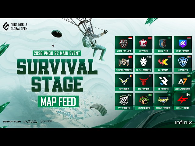 [MAP] 2026 PMGO S2 Main Event | Survival Stage | PUBG MOBILE GLOBAL OPEN Season 2