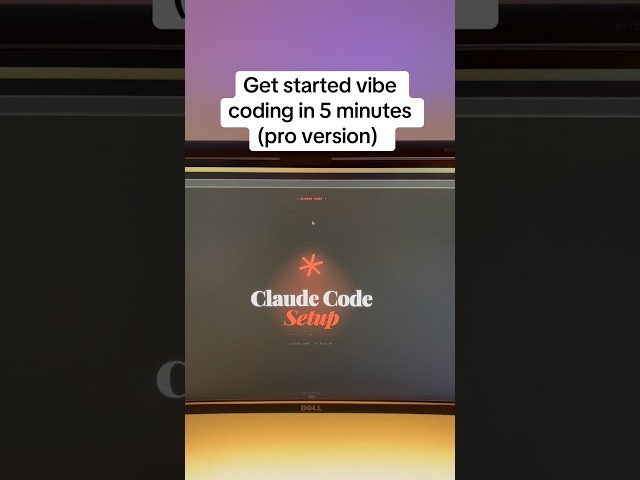 This is how to get started vibe coding with Claude Code in under 5 minutes in the terminal #claude