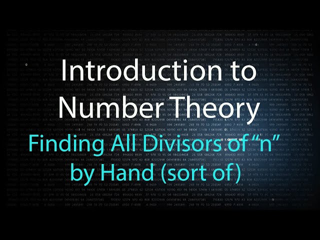 Elementary Number Theory: Finding All Divisors by "Hand" (sort of)