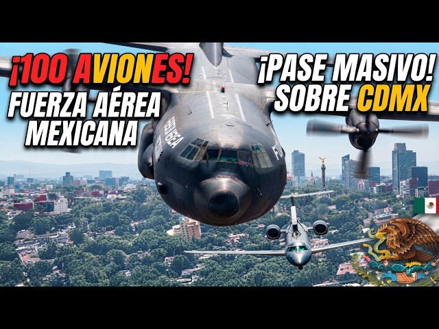 Asi fue el Pase Masivo, 100 aeronaves de la Fuerza Aérea Mexicana sobre la CDMX