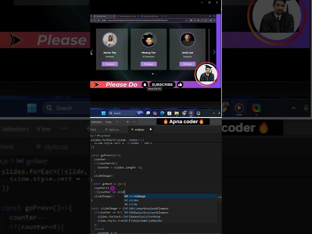 html css image slider practice projects java script project responsive tutorial   #apnacoder #css