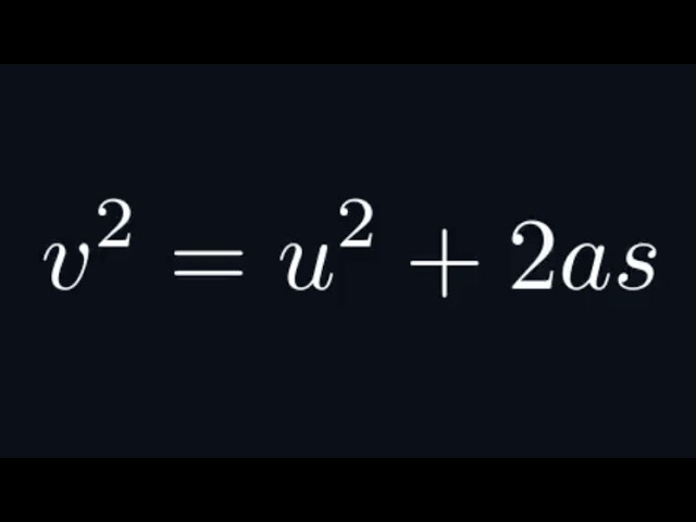 A.1 Kinematics (IB Physics SL/HL)