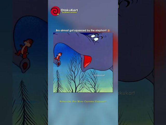 Bro almost got squeezed by the elephant 😂 #shorts #cartoon