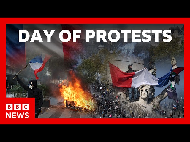 Hundreds arrested across France during day of major protests | BBC News