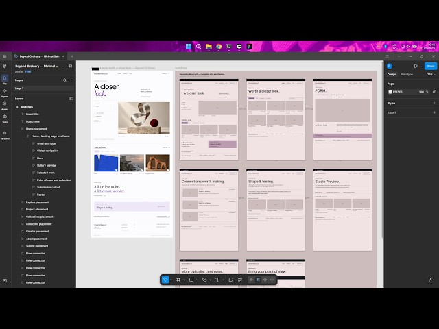 Live UI/UX Design in Figma 🎨 | Creating a Modern Frontend for BeyondOrdinary.art | EP: #1
