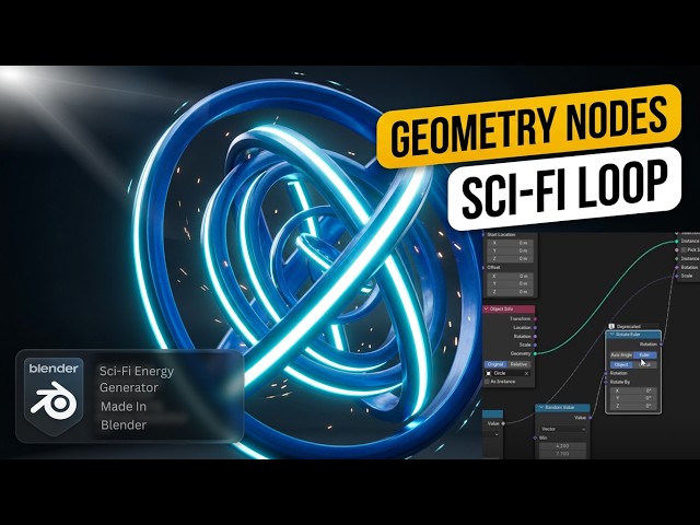 Create a Futuristic Sci-Fi Energy Generator in Blender (Geometry Nodes Loop)