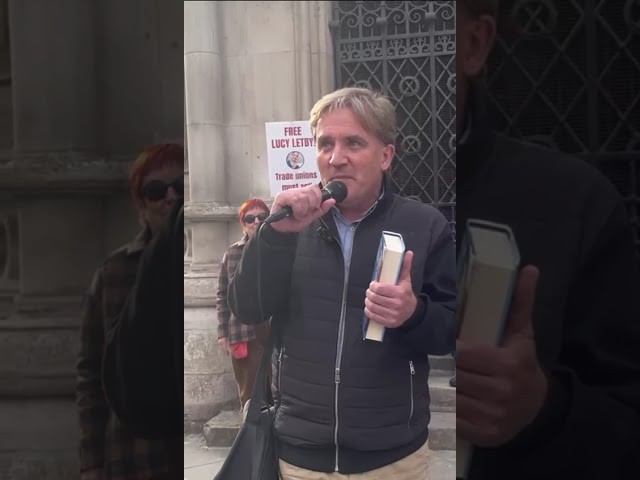 Dr Jonathan Moore speaks at Lucy Letby protest  on the 9th September 2026 