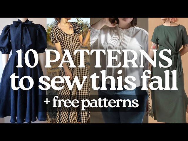 Sew your dream Autumn wardrobe 🍂 10 indie & FREE sewing patterns! DIY fall fashion inspiration 🍁