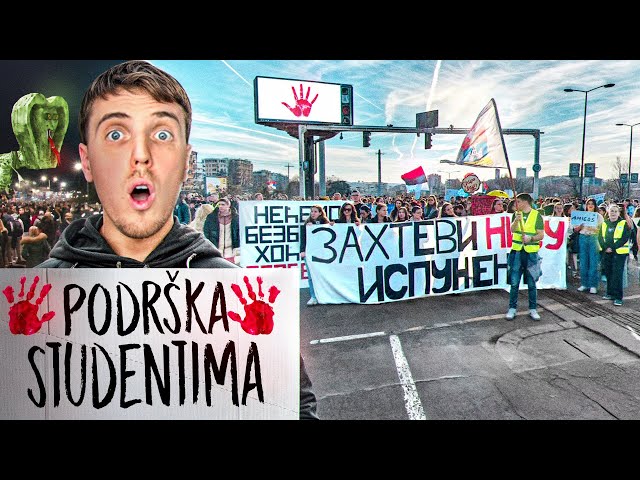24H NA PROTESTU SA STUDENTIMA *spavao na ulici*