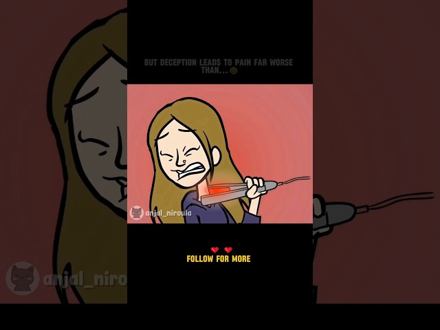 Lies Fade Slow, Truth Heals Fast...😢 #animation #viral #sad #shorts
