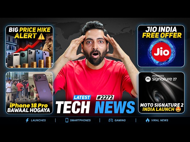 BIG Price Hike Alert ⚠️,Jio Crazy FREE Offer🤯,iPhone Sale Ka BAWAAL💀,Moto Signature 2🤩,ColorOS 17