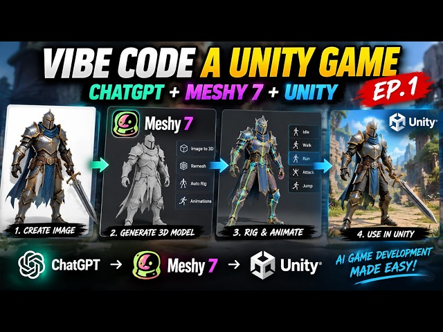How to Vibe Code a Unity Game with ChatGPT & Meshy 7 | AI Game Dev Tutorial
