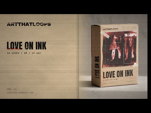 Love on Ink — 10 Minutes of Seamless VJ Loops · Ink on Film · 1080p