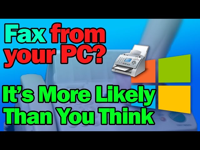 You Coulda Just Faxed From Your PC (Since 1995)