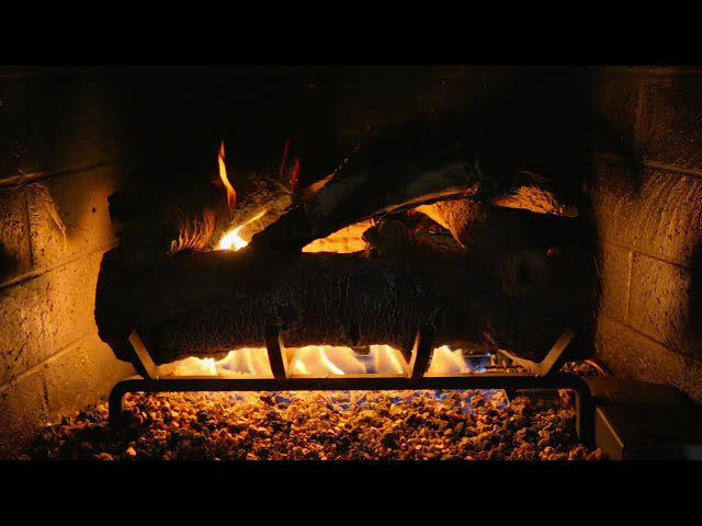 Fireplace no sound ½-speed 40 minutes [4k60fps HDR]