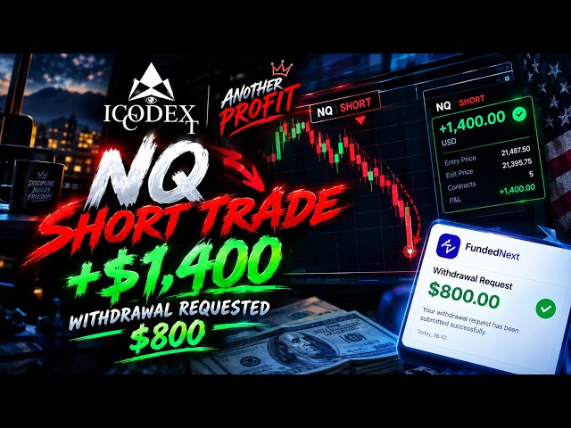 How I Made $1,400 Shorting NQ… Then Requested an $800 Payout! 💰