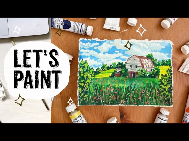 Paint a Gouache painting with me