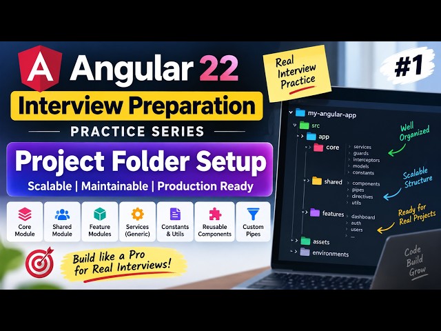 Angular Interview Preparation #1: Project Setup | Clean, Scalable & Production Ready | Core - Shared