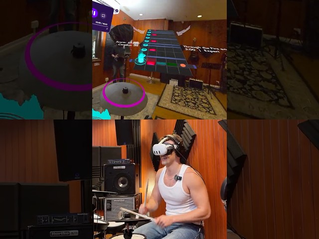 Pro Drummer tries Drumming in VR