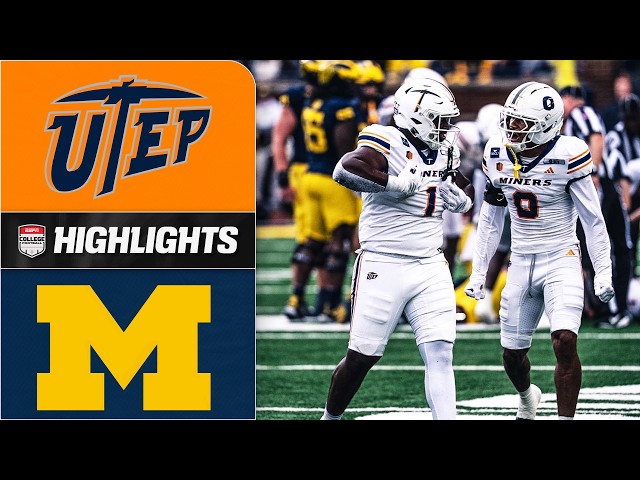 MINERS KEEP IT CLOSE 👀 UTEP vs. Michigan HALFTIME Highlights | ESPN College Football