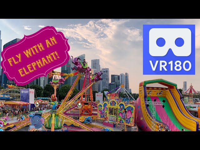 Fly on a Blue Elephant in Singapore VR180 Vuze XR
