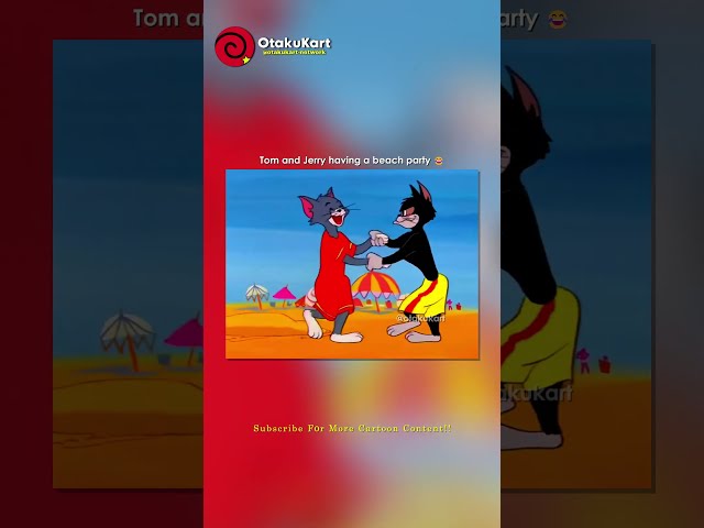 Tom and Jerry went to the beach 😂 #shorts #cartoon