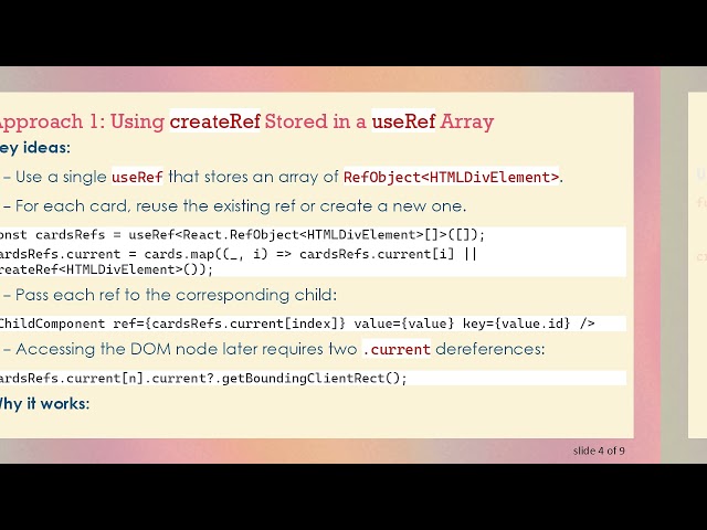 How to Create and Pass a Vector of refs to Child Components in React with TypeScript