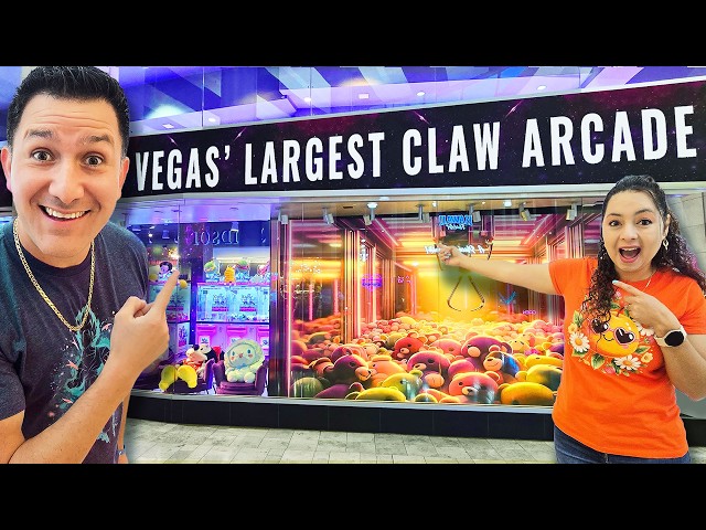 We are BACK at The LARGEST Claw Machine Arcade in Las Vegas!
