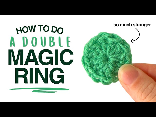 MAKE A STRONGER MAGIC RING! Crochet Double Magic Ring Tutorial 🧶