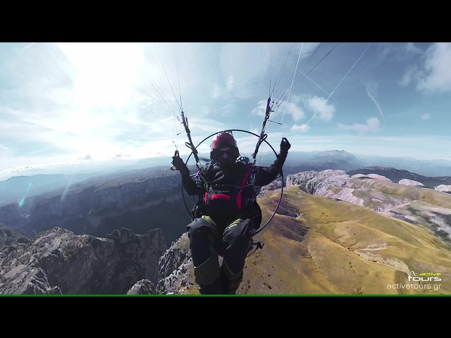 PARAMOTOR FLIGHT OVER THYMPHE - PINDOS