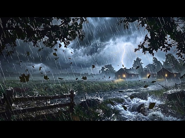 Powerful Thunderstorm Is Healing Your Mind | Say Goodbye to Stress & Sleep with Heavy Rain & Thunder