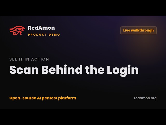 RedAmon AI Hacking Tool - Authenticated Session Recording: Scan Behind the Login
