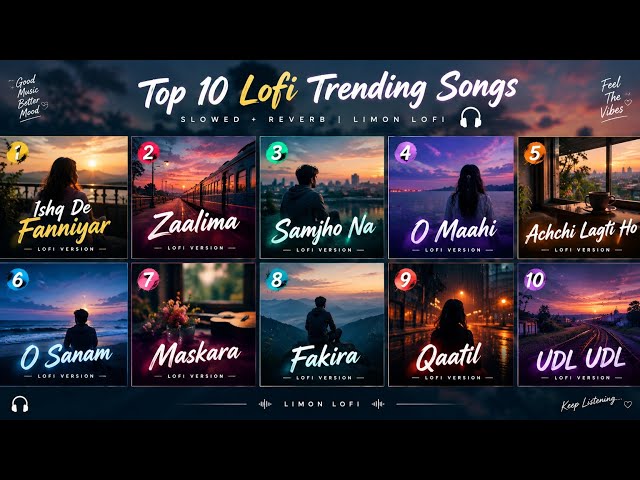 Top 10 Trending Lofi Songs | Ishq De Fanniyar • Zaalima • Samjho Na • O Maahi & More