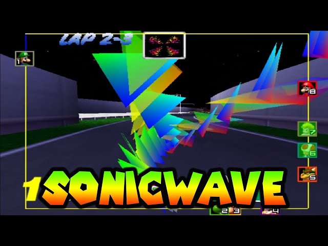 Mario Kart 64 Chaos Blast | New item SONICWAVE!! | Flower Cup Romhack/Mod