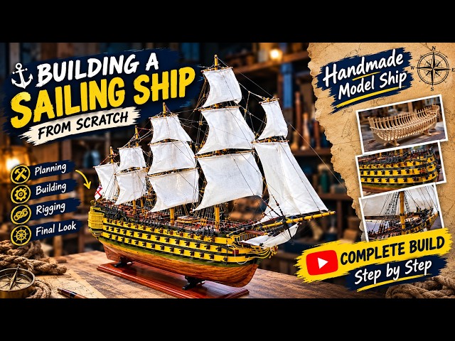 Building HMS Victory from Scratch! ⚓ | Complete Wooden Model Ship Build