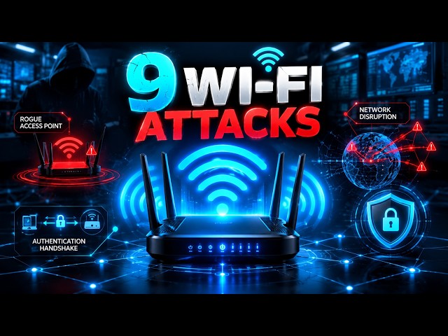 9 Wi-Fi Hacking Attacks Explained | Ethical Hacking & Wi-Fi Security
