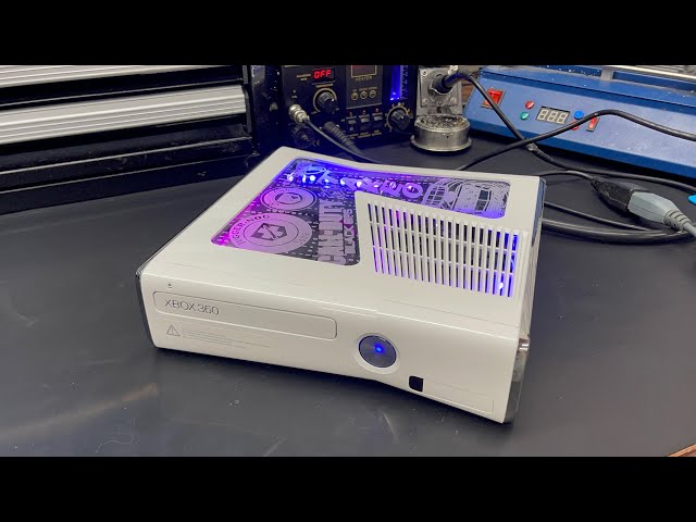 TAKEO XBOX 360 Slim Custom RGH RGB LED'S Bluetooth Black Ops 1 Design