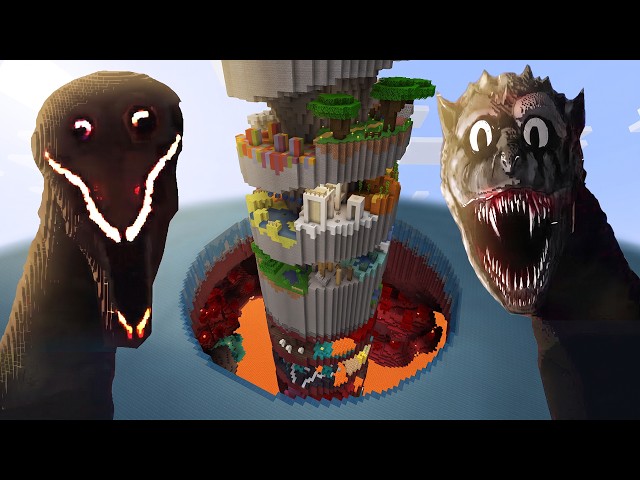 I Added Horror Mods to Parkour Spiral in Minecraft