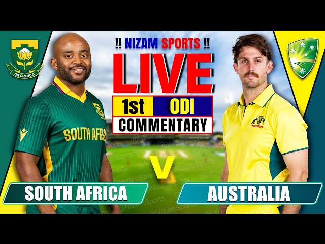 🔴Live: South Africa vs Australia | 1st ODI | Live Cricket Score & Commentary