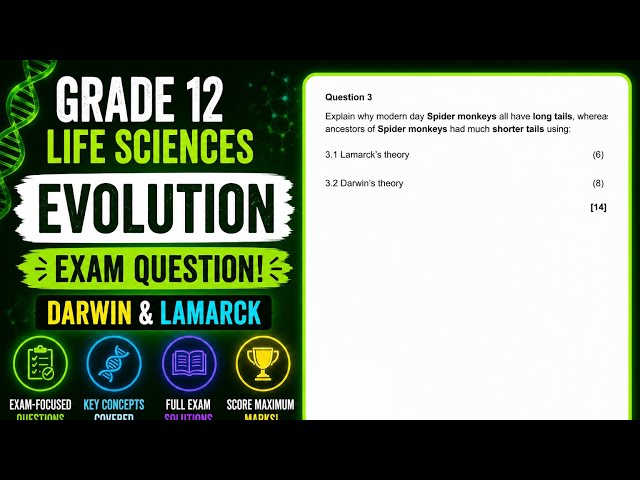 Grade 12 Evolution Exam Question| Darwin and Lamarck Theories| Life Science