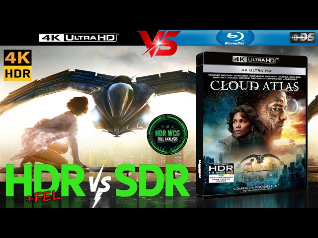 HDR DV WCG ANALYSIS Cloud Atlas 2012 4K UHD BD REVIEW vs 1080p BD SDR 100nits #TRUE_DIFFERENCE