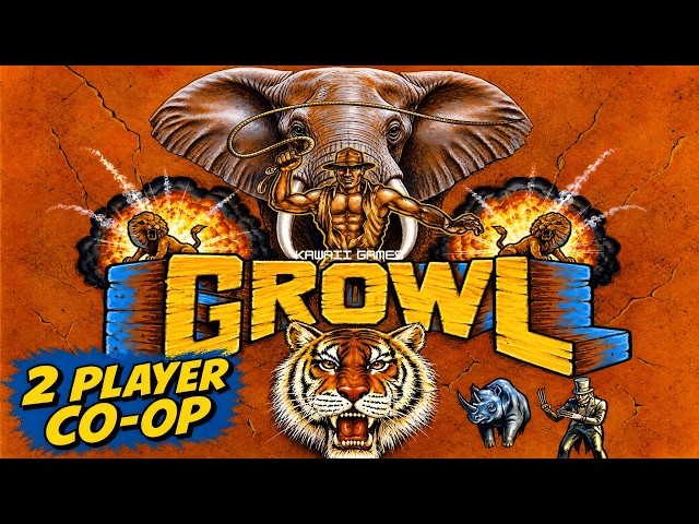 Growl | ARCADE | 2 PLAYER CO-OP Gameplay Walkthrough Longplay FULL GAME [4K60FPS🔴]